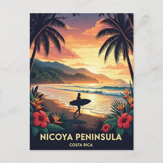 Nicoya Peninsula Costa Rica Travel Postcard (Front)