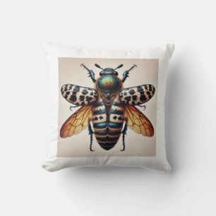 Nicrophorus Beetle 260824IREF214 - Watercolor Cushion