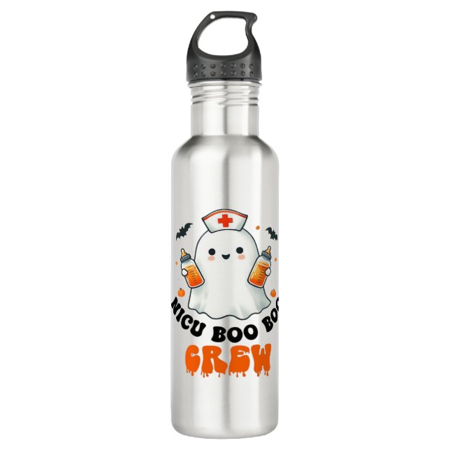 Nicu boo boo crew halloween,Nicu Boo Crew Funny Nu 710 Ml Water Bottle (Front)