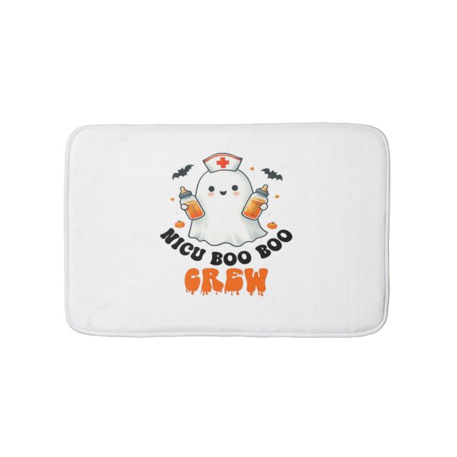 Nicu boo boo crew halloween,Nicu Boo Crew Funny Nu Bath Mat (Front)
