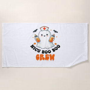 Nicu boo boo crew halloween,Nicu Boo Crew Funny Nu Beach Towel