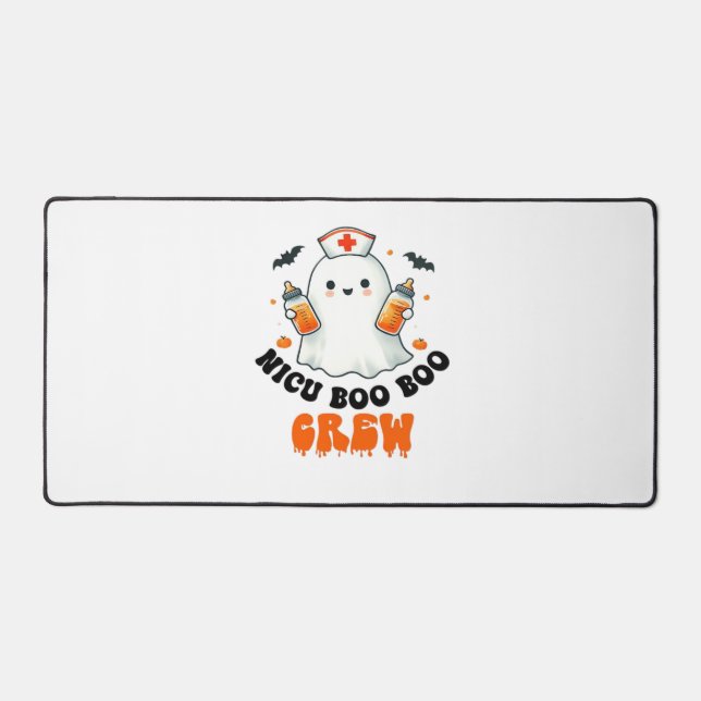 Nicu boo boo crew halloween,Nicu Boo Crew Funny Nu Desk Mat (Front)