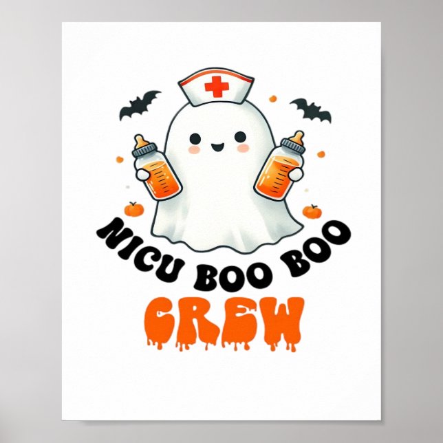 Nicu boo boo crew halloween,Nicu Boo Crew Funny Nu Poster (Front)