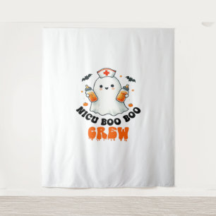 Nicu boo boo crew halloween,Nicu Boo Crew Funny Nu Tapestry
