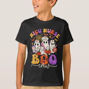 Nicu Boo Crew Costume Funny Nurse Ghost Halloween T-Shirt