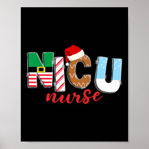 Nicu Christmas Nicu Nurse Xmas Party Nicu Nursing  Poster