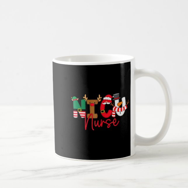 Nicu Christmas Shirt Nicu Nurse Xmas Party Nicu Nu Coffee Mug (Right)