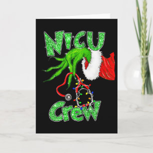 Nicu Crew Nurse Merry Christmas Stethoscope Xmas P Card