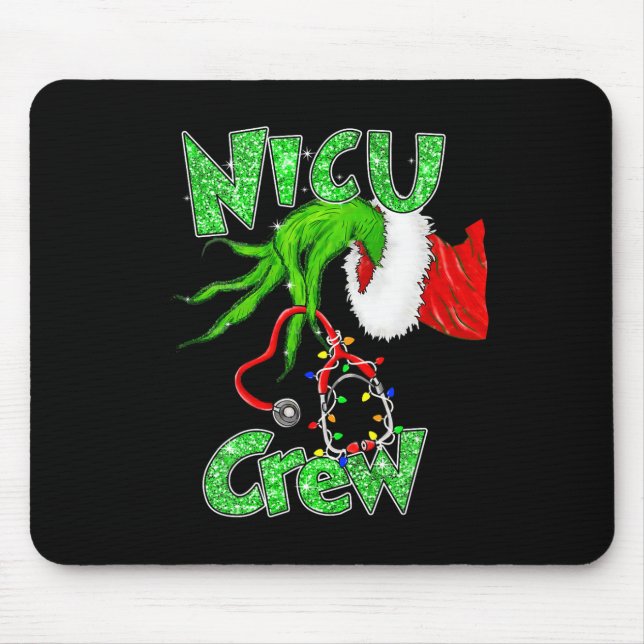 Nicu Crew Nurse Merry Christmas Stethoscope Xmas P Mouse Mat (Front)