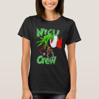 Nicu Crew Nurse Merry Christmas Stethoscope Xmas P T-Shirt