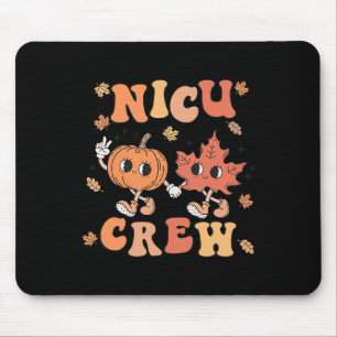 Nicu Crew Pumpkin Leaf Fall Nicu Nurse Halloween Mouse Mat