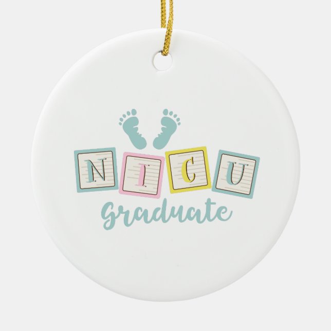 NICU Graduate Ceramic Tree Decoration (Front)