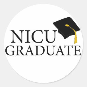 NICU Graduate Classic Round Sticker