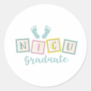 NICU Graduate Classic Round Sticker