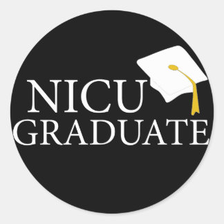 NICU Graduate Classic Round Sticker