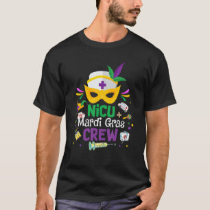 Nicu Mardi Gras Nurse Crew Family Group Nursing Lo T-Shirt