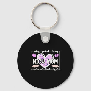 Nicu Mom Of Nicu Warrior Heart Micro Preemie Baby Key Ring