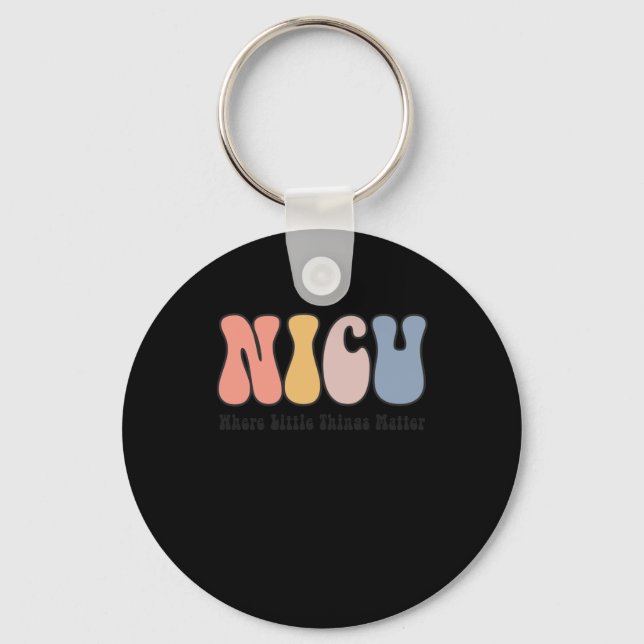 Nicu - Neonatal Intensive Care Unit - Where Key Ring (Front)
