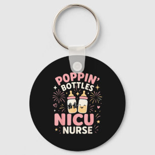 Nicu New Years Shirt, Nurse Png Bottles For The Ne Key Ring