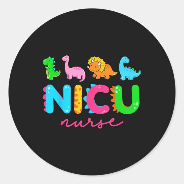 NICU Nurse Animal Nurse Appreciation Nicu Nurse Di Classic Round Sticker (Front)