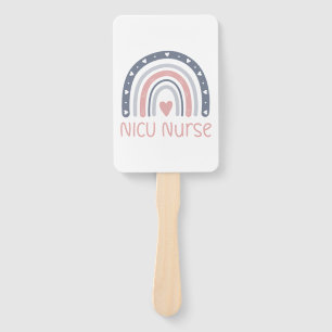 NICU Nurse  Boho Rainbow  NICU Nurse Gifts  NICU N Hand Fan