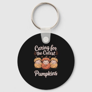 Nicu Nurse Caring For Cutest Pumpkins Fall Thanksg Key Ring