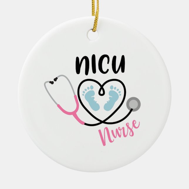 NICU Nurse Ceramic Tree Decoration (Front)