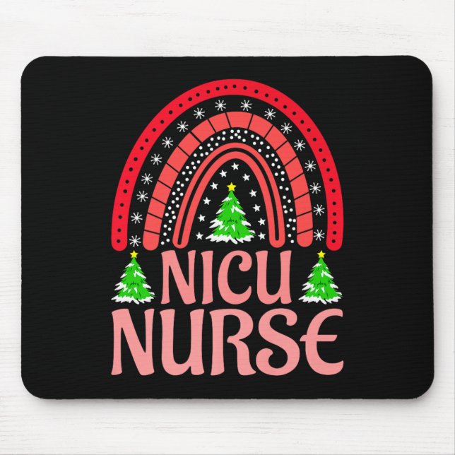 Nicu Nurse Christmas Crew Nurselife Nursing Xmas P Mouse Mat (Front)
