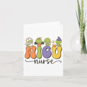 Nicu Nurse Dinosaur Halloween Pumpkin Neonatal Icu Card