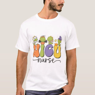 Nicu Nurse Dinosaur Halloween Pumpkin Neonatal Icu T-Shirt