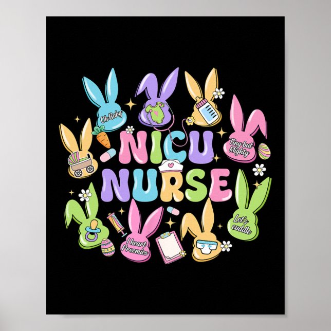 Nicu Nurse Easter Day Neonatal Intensive Care Unit Poster (Front)