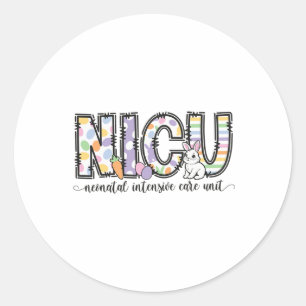 Nicu Nurse Easter Spring Neonatal Intensive Care U Classic Round Sticker