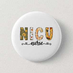 NICU Nurse Fall Halloween for Women Men 6 Cm Round Badge