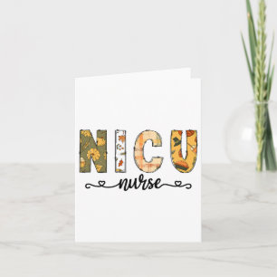 Nicu Nurse Fall Halloween For Women Men Card