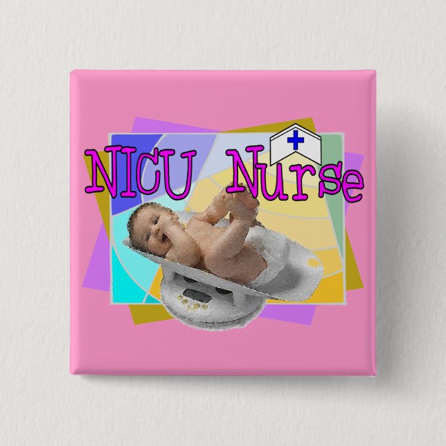 NICU Nurse Gifts 15 Cm Square Badge (Front)