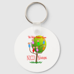 NICU Nurse Gifts, Adorable babies in a tree Key Ring