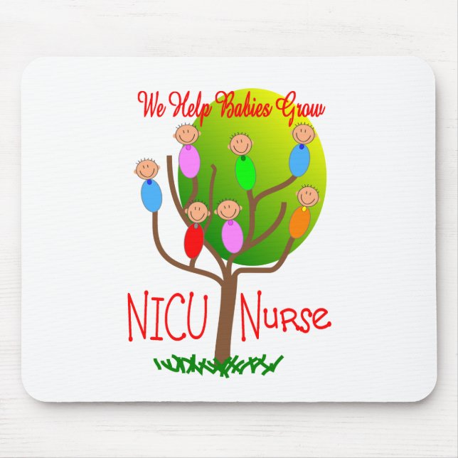 NICU Nurse Gifts, Adorable babies in a tree Mouse Mat (Front)