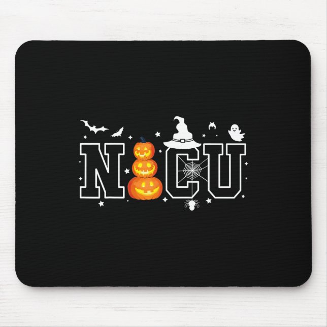 NICU Nurse Halloween Hospital Party Fun Nursing St Mouse Mat (Front)