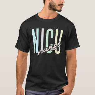 Nicu Nurse Icu Neonatal Boho Rainbow Team Tiny Hum T-Shirt
