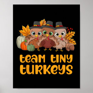 Nicu Nurse Icu Neonatal Team Tiny Turkeys Fall Tha Poster