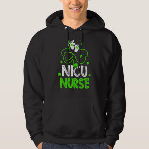Nicu Nurse Life Stethoscope Nursing Happy St Patri Hoodie