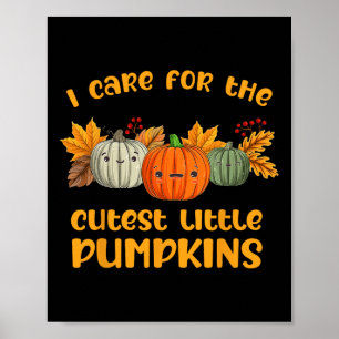 NICU Nurse Neonatal Cutest Little Pumpkins Fall Th Poster