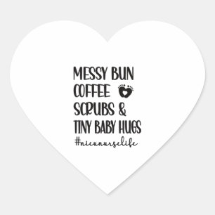 NICU Nurse Neonatal Intensive Care Unit ICU Nurse  Heart Sticker