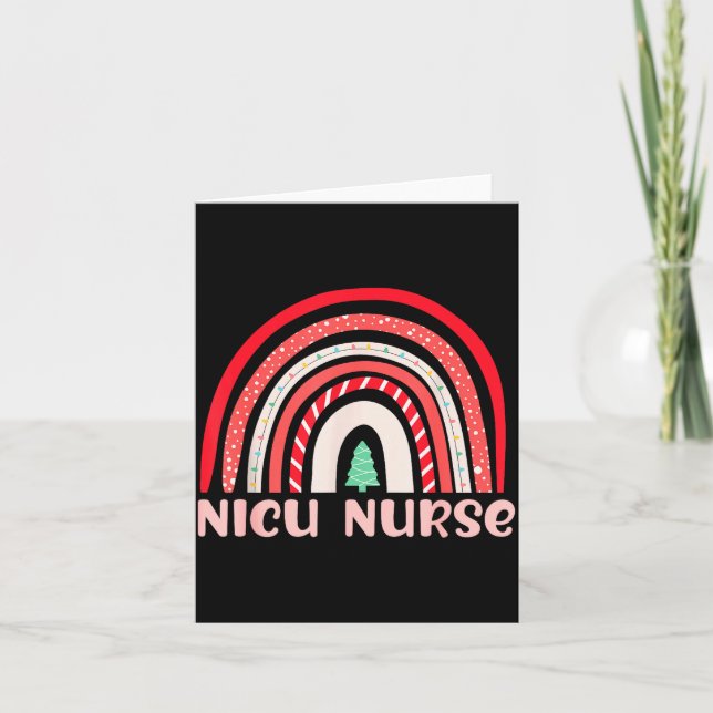 Nicu Nurse Neonatal Tiny Crew Christmas Holiday Nu Card (Front)