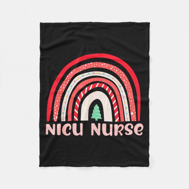 Nicu Nurse Neonatal Tiny Crew Christmas Holiday Nu Fleece Blanket (Front)