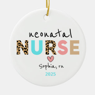 NICU Nurse Ornament, Labour and Delivery nurse gif Ceramic Tree Decoration