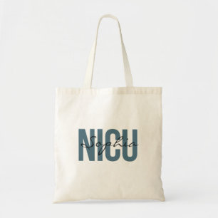 NICU Nurse Personalized Name Bold Typography Tote Bag