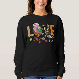 Nicu Nurse Plaid Egg Bunny Love Stethoscope Rn Nur Sweatshirt