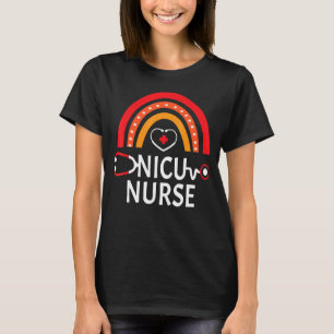 Nicu Nurse Rainbow Icu Neonatal Team Tiny Humans R T-Shirt