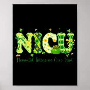 Nicu nurse st patricks day neonatal intensive care poster